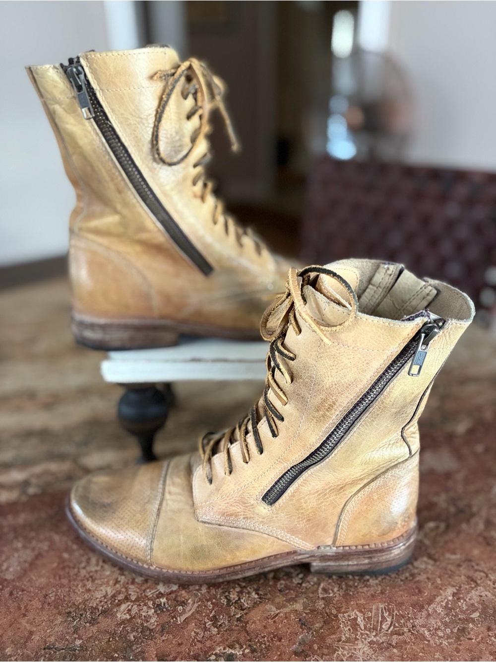Bed Stu Cobblers Series Leather Boots Size 8